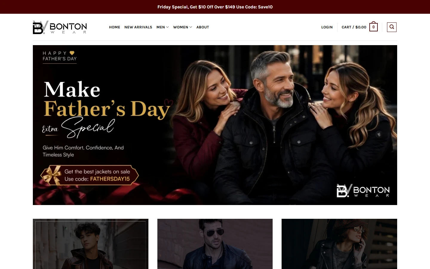 Bonton Wear website screenshot