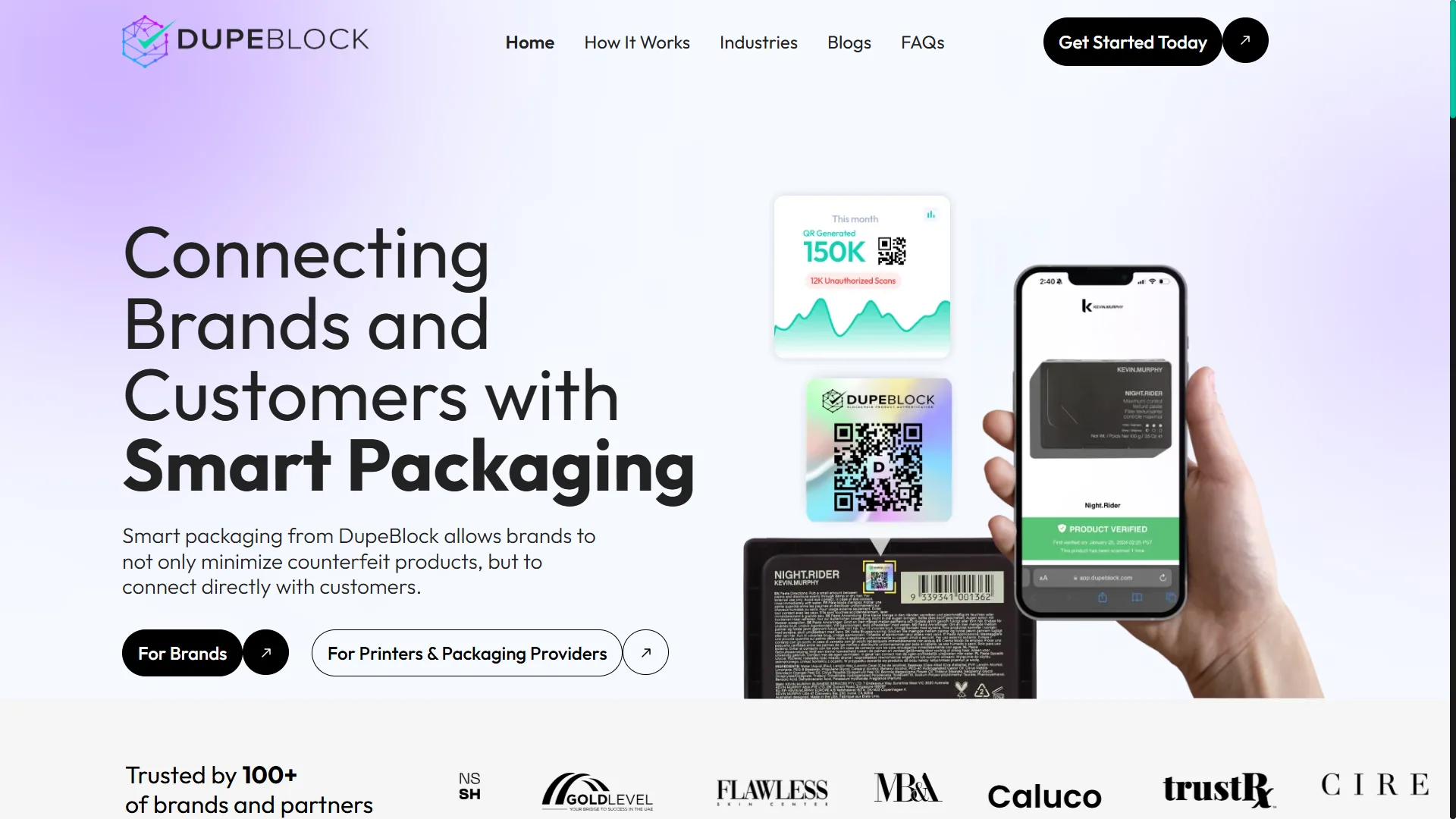 DupeBlock website screenshot