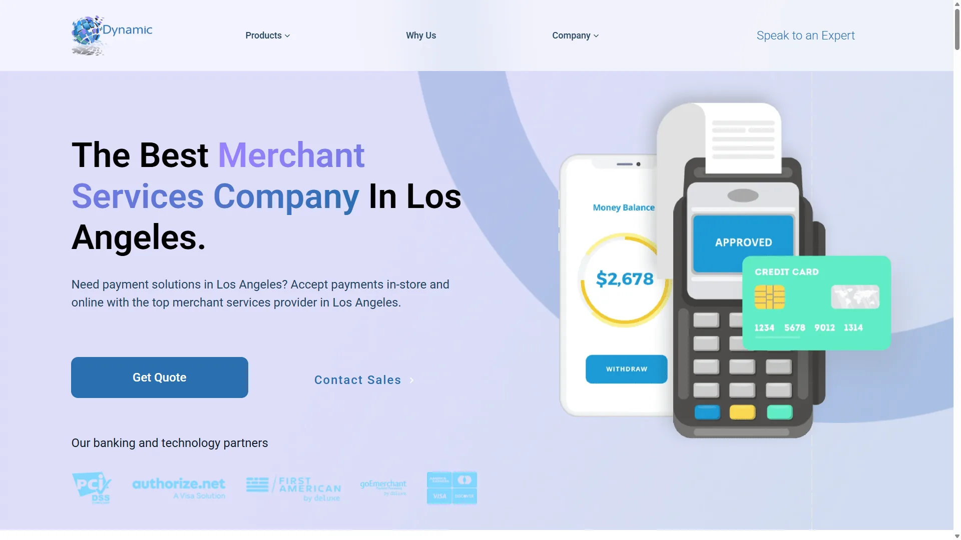 Dynamic Merchant Solutions website screenshot